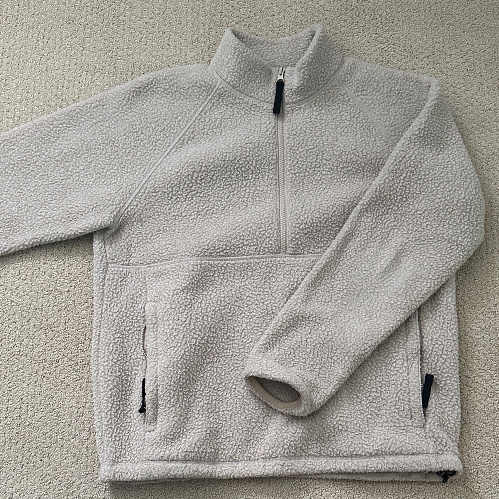 Everlane Cream Sherpa Pullover